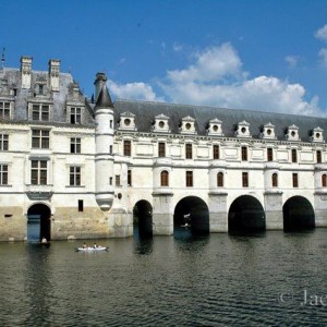 France: castle of Chenonceau built over the river Cher inte Loire Valley ,2005