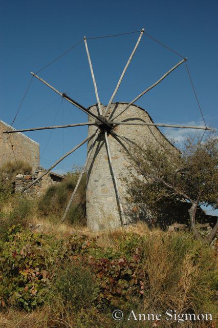 Greek Isles. Abandoned windmill on Crete. 2004