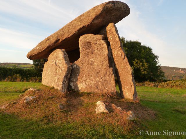 Trethevy Quoit on Bodwin Moor, a neolithic burial site